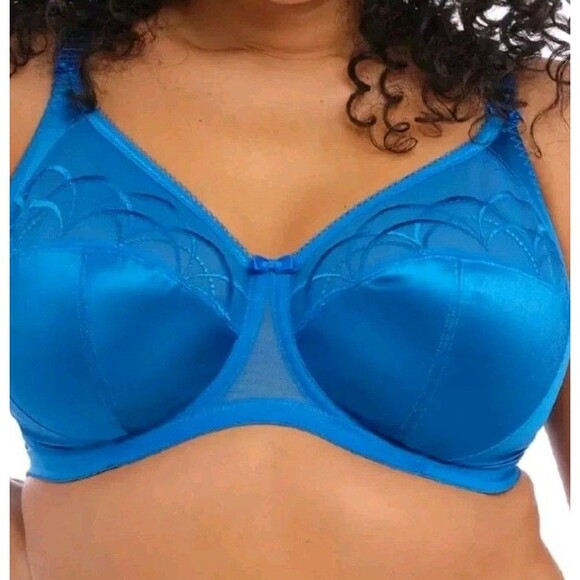 ELOMI Cate Side Support Bra Size 38K Blue Underwired - Picture 2 of 10